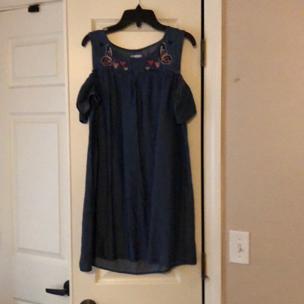 Epic Threads Embroidered  Dress w/peekaboo sleeves